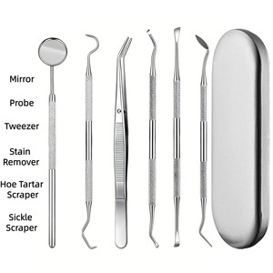 Outils dentaires : Miroir buccal, pince dentaire, sonde, hygiène buccale avec notre kit dentaire professionnel de qualité supérieure, surface lisse pour une utilisation facile. - Product Image 4