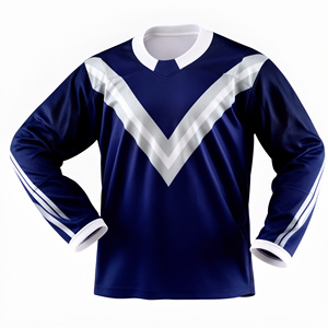 Camiseta de Hockey sobre Hielo Wolf Pack para Hombre, Manga Larga, Cuello en V, Sublimada, Absorbe la Humedad, Poliéster, Ropa Deportiva, Corte Regular - Product Image 2