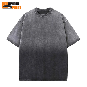 Custom Men's Vintage Streetwear Oversize <b>Tshirt</b> Wholesale Pure Cotton Heavy Acid Washed Drop Shoulder Sleeve Knitted Fabric - Product Image 1