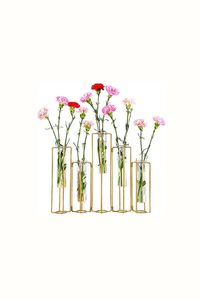 Luxury stainless steel Tabletop Vase <b>Set</b> Gold Finish Holds Water Decorative for Home Office Wedding Centerpiece - Product Image 2