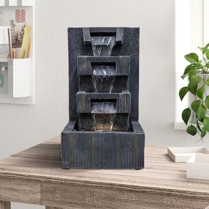 Fuente de Agua de Mesa de 15.7 Pulgadas con Luz LED para Decoración de Oficina y Hogar - Product Image 2