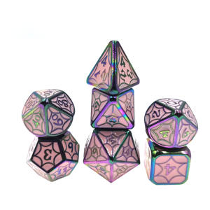 Dés en métal Pathfinder <span class=keywords><strong>Call</strong></span> of Cthulhu Shadowrun Warhammer Blades in the Dark pour D&D TRPG D20 D6 D10 D100 D4 D8 en résine à bords tranchants - Product Image 6