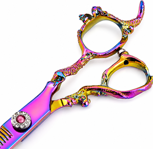 NYBL-55 5.5inch Straight <b>Left</b>-<b>handed</b> <b>Scissors</b> JAPAN 440C Sharp 58-59HRC Hardness Stainless Steel Handle Barber Shears Hair 28 - Product Image 5