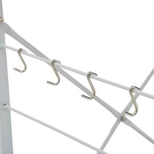 Meuble micro-ondes en bois d'ingénierie blanc 23,6''x15,6''x31,3'' avec étagères - Product Image 5