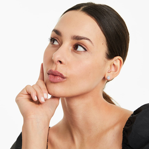 Magnifiques boucles d'oreilles en argent 925 avec diamants Moissanite, forme ronde brillante, bijoux élégants et luxueux, cadeau idéal pour un anniversaire ou un mariage - Product Image 5