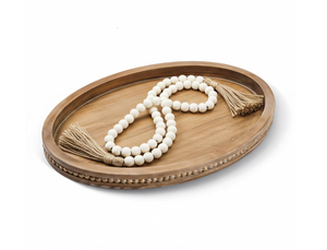 Royal Design & Look <b>Wooden</b> Serving Tray Oval Shaped <b>Table</b> <b>Top</b> Decor Food Tray for Hotels and Restaurant Serving Use at Low Price - Product Image 2