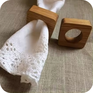 Anillos de Servilleta de Madera Modernos Hechos a Mano y Ecológicos con Acabado Pulido para Decoración de Comedor, Hogar y Mesas de Boda - Product Image 4