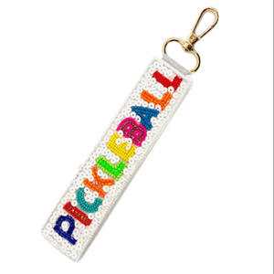 Llaveros Artesanales Ligeros con Cuentas, Forma Rectangular, con Texto en Italiano: Ciao Bella, Dolce Vita, Amore, Bordado Textil - Product Image 4