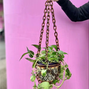 Support de pot de plante suspendu en résine écaille de tortue, ornement décoratif de jardin pour décoration de panier de fleurs intérieur/extérieur - Product Image 1