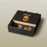 Boîte d'emballage alimentaire personnalisée en carton ondulé/blanc/Kraft pour poulet frit, chips, sandwichs, petit-déjeuner, nuggets de poulet, pour événements