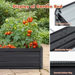 Jardinières surélevées en acier galvanisé coloré, renforcées et antirouille, 6x3x1 pieds, pour légumes et fleurs - Product Image 4