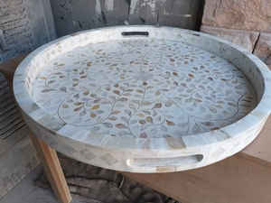 Plateau de service en bois artisanal de haute qualité, personnalisé, respectueux de l'environnement, pour la maison, les restaurants, les hôtels, fabriqué en bois naturel - Product Image 3