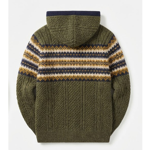 Sweat à capuche d'hiver en jersey de coton épais haute densité, personnalisé en usine, impression numérique, style vintage délavé à l'acide, décontracté pour homme - Product Image 3