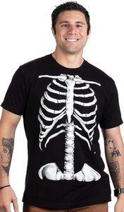 Caja torácica de esqueleto |   Camiseta unisex con estampado jumbo para disfraz de Halloween, para adultos - Product Image 2