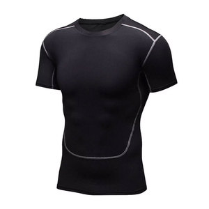 2026 High Quality Breathable <b>Compression</b> <b>Shirt</b> <b>Mens</b> Gym Sports Running Fitness Workout Bodybuilding Short Sleeve Knit Wear - Product Image 1