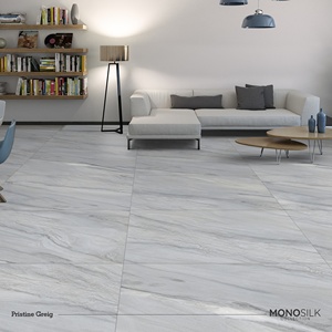Lujosas baldosas de porcelana moderna Porcelanto gris 600x1200 de la colección Matt para centros comerciales, oficinas, lugares públicos, paredes, pisos y villas. - Product Image 4
