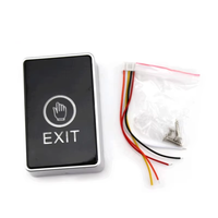 Bouton de sortie électrique à verrouillage par clé, interrupteur poussoir de contrôle d'accès pour porte, bouton de déverrouillage NO/NC/COM, bouton de sortie en plastique