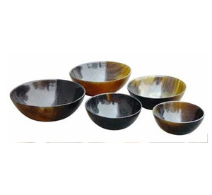 Meilleur Bol de Service en Corne Écologique HANDICRAFT HUB, Design Minimaliste Moderne pour Fêtes, Tonations Brunes, Poli, Léger 0,4 kg - Product Image 4