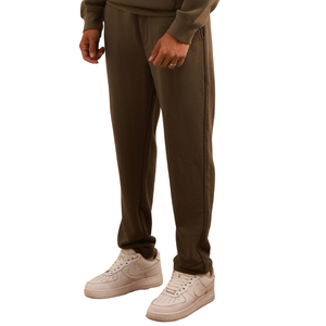 Pantalon en molleton et toile épaisse pour homme, coupe décontractée, taille élastique avec cordon de serrage, tricot doux, confortable et élégant - Product Image 3
