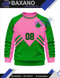 Alpha | Kapa | Alpha Pullover Women Green & Pink Raglan <b>Sweatshirt</b> Number 08 Cotton Fleece <b>Crewneck</b> Casual Winter <b>Men</b> <b>Sweatshirt</b> - Product Image 4