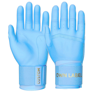 Gants de frappeur de baseball en cuir jaune vif avec protection anti-choc de qualité supérieure, design écologique et durable, nom de marque personnalisé - Product Image 6