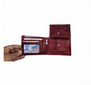 Cartera de Hombre de Cuero Genuino BS International Personalizada con Marca, Calidad Premium, Cierre Abierto, Patrón de Estrellas, Bordado Impermeable - Product Image 1