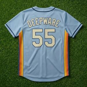 Jersey de Béisbol Personalizado con Botones, Nombre del Equipo y Número Sublimados, Diseño de Uniforme de Béisbol, Crea Tu Propia Ropa Deportiva para Hombres/Mujeres/Niños - Product Image 3