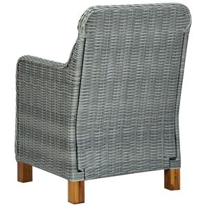 Ensemble de 2 chaises de jardin en polyrotin gris clair, taille moyenne - Product Image 6