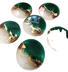 Posavasos de resina de lujo hechos a mano SOLID, almohadillas cuadradas de colores personalizables para juego de mesa de alfombrilla de cocina, el mejor precio - Product Image 1