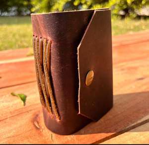 <b>Mini</b> Eco-Friendly Genuine Leather Antique Imitation Journal Keychain Handmade <b>Notebook</b> Pocket Diary Travel Notes Holder Gift - Product Image 2