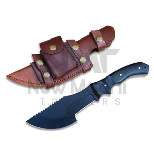 Couteau de chasse à lame fixe en damas pour l'extérieur, service OEM personnalisé, couteaux de survie et de camping à vendre - Product Image 1