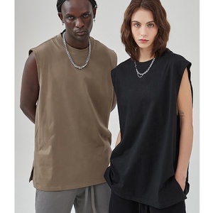 Débardeur de sport unisexe sans manches avec badge, design personnalisé, séchage rapide, respirant, polyester et élasthanne, style décontracté - Product Image 1