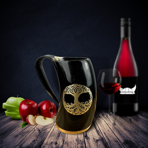 Sip boldly from a horn mug designed of horn origin a horn mug crafted to preserve tribal culture and rustic <b>charm</b> - Product Image 3