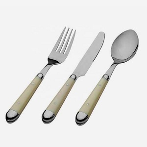 Stainless Steel Cutlery Luxury Portugal Utensil Set with <b>Gold</b> Long Amazing Design Handle Utensil Cutlery Set - Product Image 2