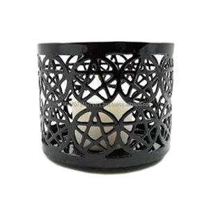 High Quality Handmade <b>Black</b> Metal <b>Lantern</b> <b>Candle</b> Holder for Christmas Restaurant Decoration Worldwide Export - Product Image 5