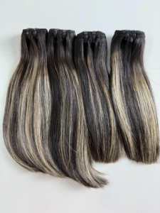 Extension de cheveux de trame de cheveux humains vierges de couleur de piano - Product Image 2