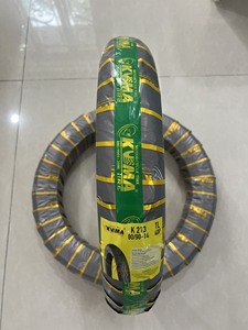 Prix de gros KUMA K213 80/90-14 Caoutchouc naturel + Nylon Durable Nouvelle carcasse de pneu de moto 20000KM Garantie 12 mois Noir - Product Image 5