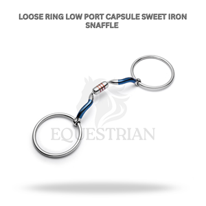 Mors à étrier en fer doux à anneau mobile et capsule à port bas pour l'entraînement et le contrôle équestre - Product Image 2