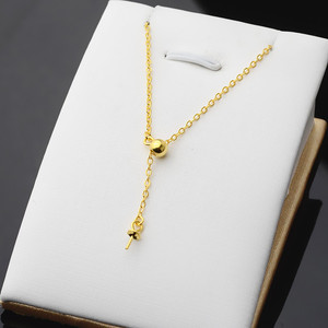 Collar de Cadena en Forma de Y de Plata S925 Hecho a Mano para Mujer, Conjunto de Colgante Ajustable, Soporte para Joyas de Perlas, Accesorios de Moda DIY 427 - Product Image 2