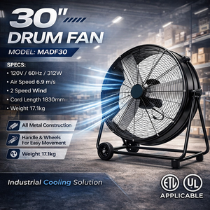 Ventilador Industrial de Pedestal de Alta Velocidad, Ventilador Eléctrico de Pie para Fábrica, Almacén, Taller, A++ Energy GAPIDF000 - Product Image 5