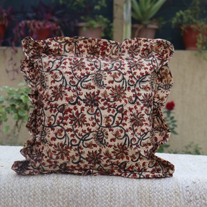 Funda de Cojín con Volantes Florales, Cuadrada, Estilo Bohemio, Estampada, Decorativa para el Hogar - Product Image 5