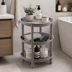 Three-Layer Large Durable <b>Plastic</b> Waterproof Heavy Duty Storage <b>Rack</b> Organizer Stackable Modern Multifunction Minimalist Design - Product Image 4