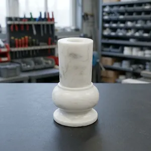 Brûleur d'encens rond en marbre, décoration d'intérieur, design traditionnel, durable, salon, toutes saisons - Product Image 1