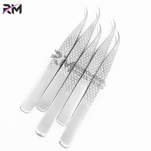 Pince à épiler RMI en argent avec logo personnalisé, pointe fine, en acier inoxydable durable, outil de pratique esthétique - Product Image 1
