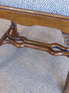 Tabouret de bar rétro en bois massif avec repose-pieds et dossier, chaise de cuisine, tabouret de comptoir pour petit-déjeuner, siège incurvé en bois - Product Image 5