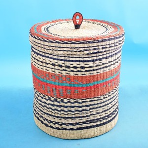 ตะกร้าหวายทะเลพร้อมฝาปิดสีเข้าชุด ทำด้วยมือ ตะกร้าเก็บของ ขายส่ง เป็นมิตรกับสิ่งแวดล้อม ผลิตในเวียดนาม - Product Image 2