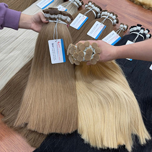 Cabello humano a granel de muy alta calidad, las mejores extensiones de cabello, hermosas, muy brillantes y suaves, fáciles de aplicar, lisas y naturales. - Product Image 2