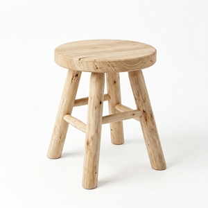Teak Branch Wood <b>Stools</b> Natural Round Dining Chair Premium Handcrafted Balinese Accent Small Bench Interiors Furniture - Product Image 1