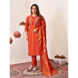 Ensemble élégant Kurti, pantalon et dupatta pour femmes - Product Image 6