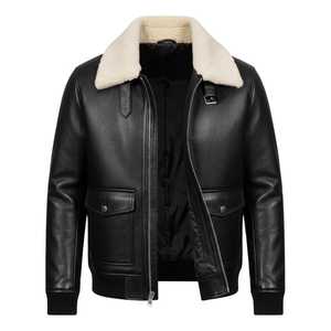 Veste en cuir et fourrure de haute qualité, tendance et très élégante - Product Image 1